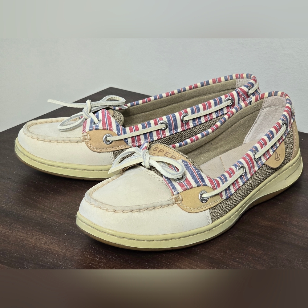 Sperry Angelfish Striped Boat Shoes Women's Size 7.5M - Picture 6 of 13